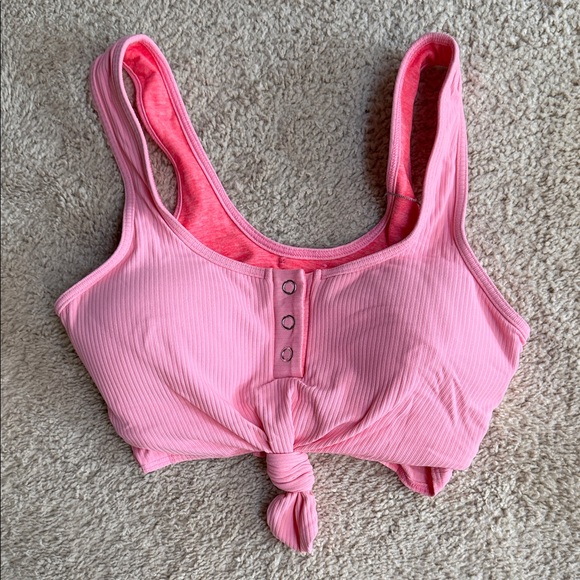 Bombshell Sportswear Tops - Bombshell Pink Knotted Crop Top S